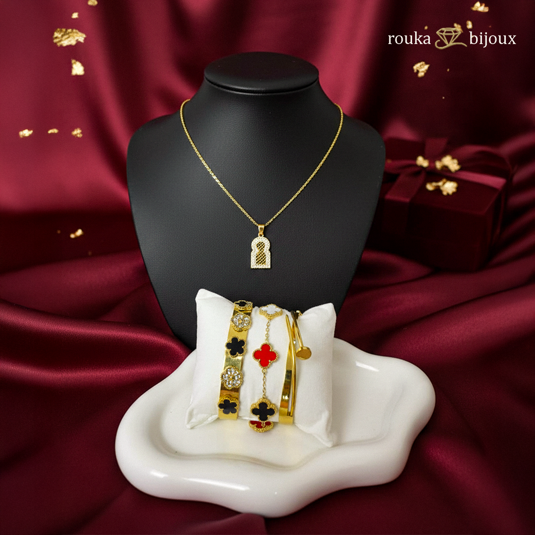 Pack Éclat Doré – Bijoux en Acier Inoxydable